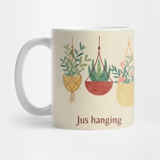 cute funny plants hanging Mug